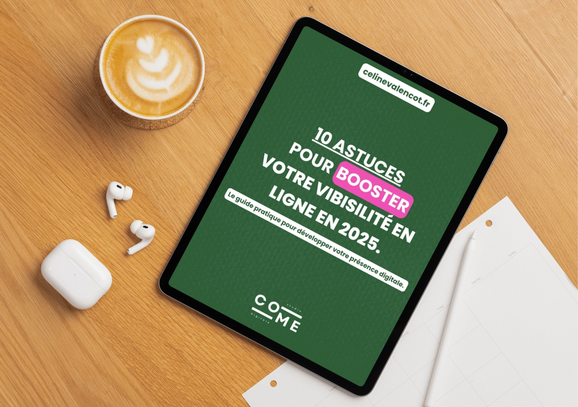 PDF guide gratuit à télécharger "10 astuces pour booster votre visibilité en ligne en 2025"