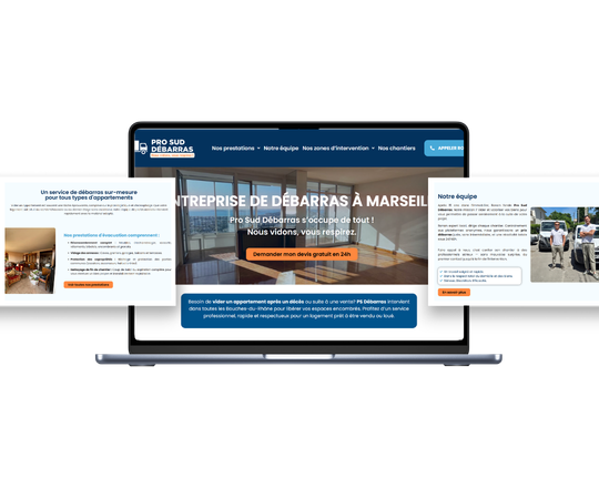 Pro Sud Débarras site internet