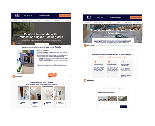 M2 Peinture : site WordPress, SEO et GEO à Marseille