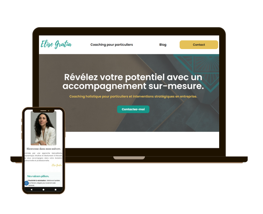 Site WordPress d’Élise Gratia Coaching responsive